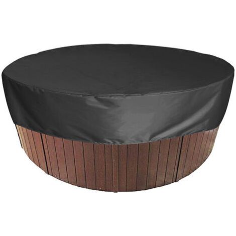 Pair Runde Poolabdeckung, Solar-Poolabdeckung, UV-beständige wasserdichte Spa-Schutzabdeckung, 190T für Outdoor-Spa-Badewanne, 190 x 30 cm (1/5)