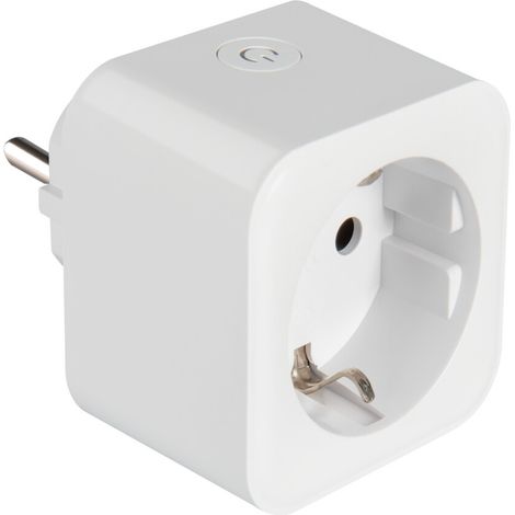 Adaptateur de prise Schuko intelligente blanc 16 A PM multifonction marche/arrêt minuterie compteur (1/2)