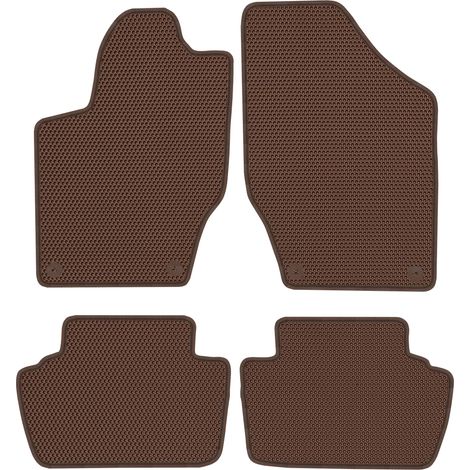 Peugeot 308 I (2007-2013). Tapis de sol dédiés - EVA alvéolé marron (1/5)