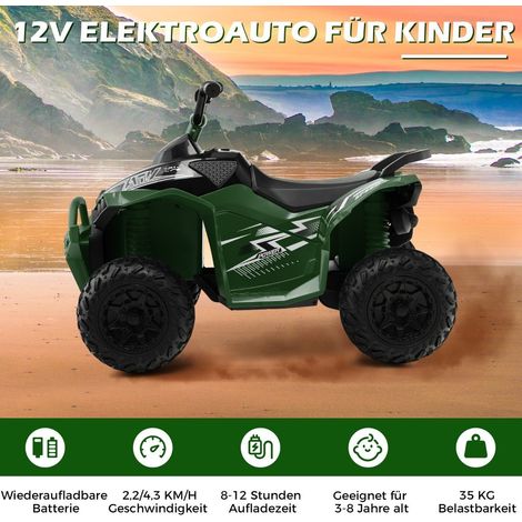 Quad infantil electrico de 12v con velocidad de 2243 kmh y velocidad de 2243 kmh bocina musica y amplificador luces led quad electrico verde