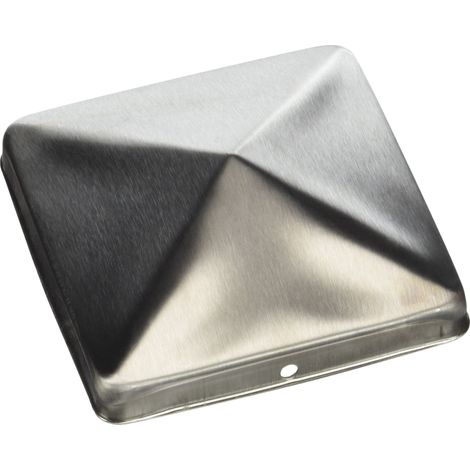 Vasalat 302319 Tappo per Pali in Legno, 100 x 100 mm, Acciaio Inox, Argento, 100x100