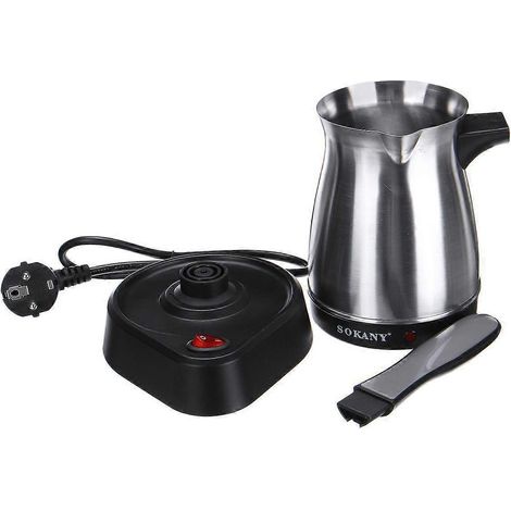 Chauffe-lait électrique turc de style européen, plaque chauffante en acier inoxydable, cafetière italienne moka 800 ml (1/5)