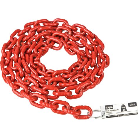 Stahl Forstkette Rückekette 2m 8mm 2t Güteklasse 8 Chokerkette Schleifkette