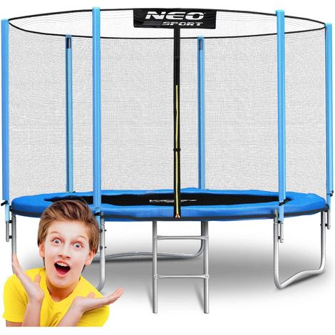 Trampoline for the garden 8ft252cm with outer net and ladder from neo sport 8832606