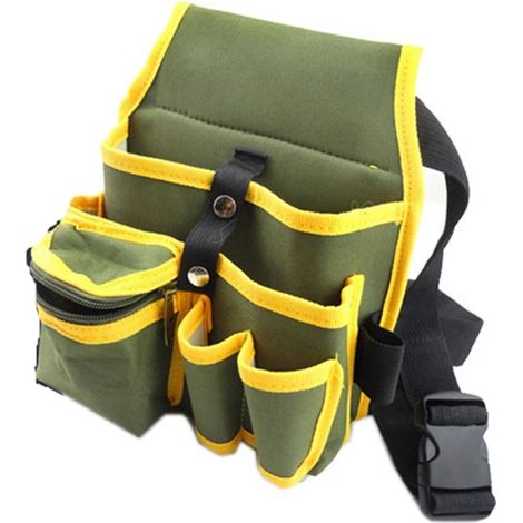 Organisateur d'outils en toile imperméable, capacité de 5 kg, portable, multi-compartiments, idéal pour les réparations à domicile et le camping. (1/5)