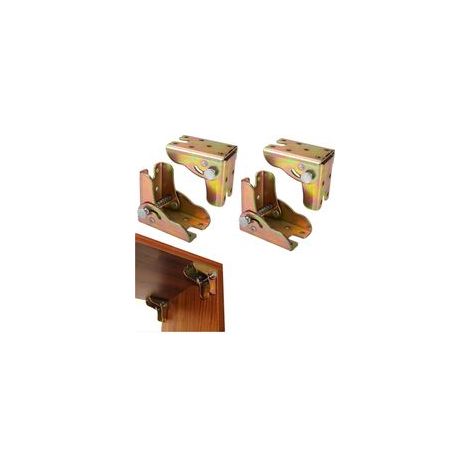 4 charnières pliantes, charnières pliantes autobloquantes, charnières pliantes à 90 degrés, supports de pieds de table pliables, charnières de pieds pliants pliables pour pieds de table et de lit