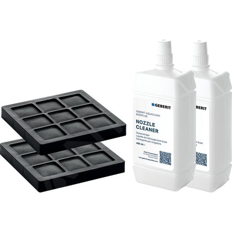 Geberit Accessoires - Set AquaClean de filtres à charbon actif et liquide de nettoyage pour buse, 2 pièces 240.626.00.1 (1/3)