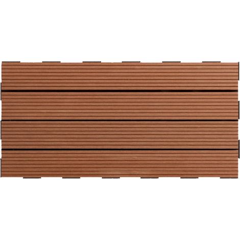 Dalle en composite clipsable 30 x 60 cm – Lot de 4 – Résistant aux intempéries et UV – Technologie StiffX pour durabilité – Snap & Go