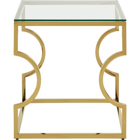 Interiors by Premier Contemporary Curved Frame End Table, Durable Lounge Side Table, Functional Sleek Living Room Side Table (1/5)