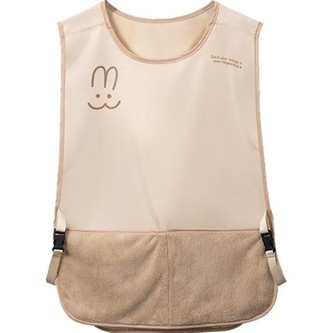 Tablier de cuisine style gilet, idéal pour cuisine, pâtisserie, jardinage, grillades et bricolage (marron) (1/5)