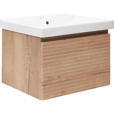 Naturel Mobile bagno con lavabo Savona Natural 78x43x44,8 cm halifax oak matt (SAVONA80DHU1)