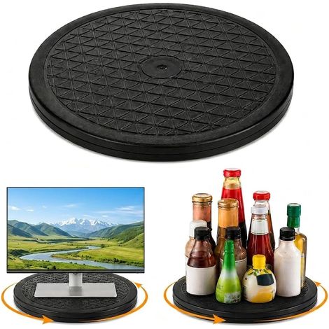 Support Rotatif, Plate-Forme TV d'affichage à Plateau tournant, pivote à 360 degrés, adoptant des rainures Anti-Rayures, pour la Cuisine, Le Bureau, Le Garage, l'environnement de Vente au (1/5)