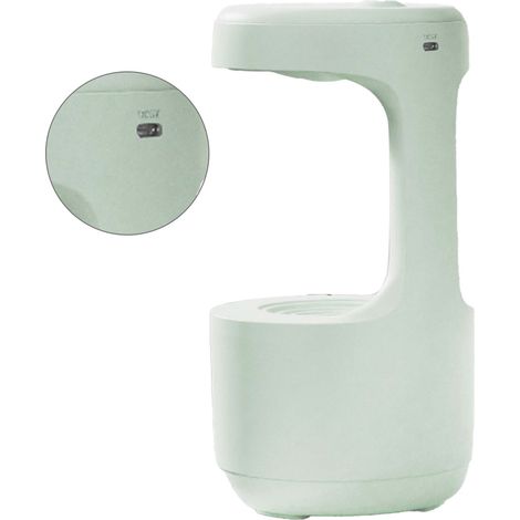 Brume froide humidificateur multifonction silencieux intelligent grande capacité à contre-courant gouttelettes d'eau pour bureau chambre vert clair (1/5)