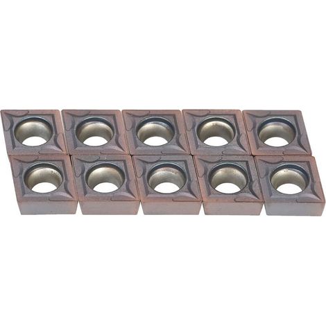 10 Plaquettes Carbure CCMT09T304 VP15TF pour Tournage CNC - Inserts CCMT 09 T3/CCMT32.51, Boîte de 10 Pièces