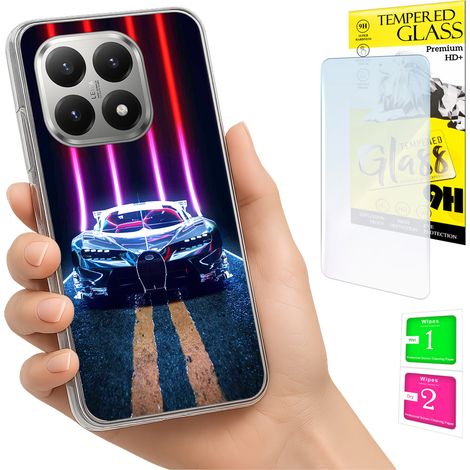 Custodia per Xiaomi 15T, cover posteriore con vetro temperato 9H. (1/5)