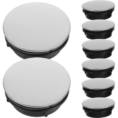 8 Pièces Couvercles Ronds pour Évier 35mm en Acier (1/5)