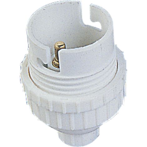 Douille nylon B22 blanche