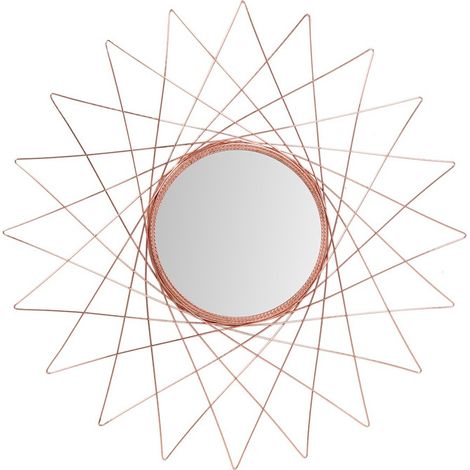 Specchio da parete rotondo Soprano in rame (1/3)