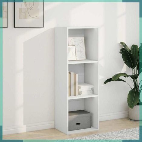 Bibliothèque - 857867 - blanc - bois d'ingénierie - 40 x 30 x 114 cm (1/5)