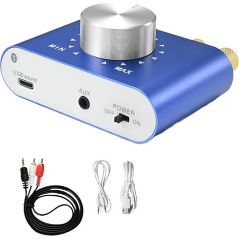 Compatible avec l'amplificateur numérique mini X25, connectivité Bluetooth, récepteur audio stéréo 12V-24V, amplificateur de bureau 100W, prise standard européenne.