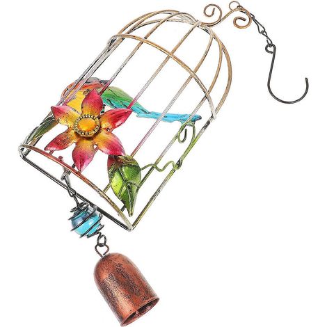 Carillon éolien en fer forgé, cloche suspendue, 1 pièce, compatible avec la décoration de patio (1/5)