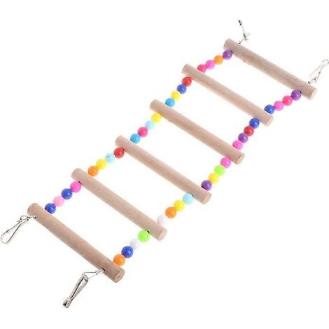 Jouets pour perroquets, échelles, balançoires, jouets à mâcher, accessoires pour cage à oiseaux suspendus, hamac - échelle à 6 niveaux - (1/5)