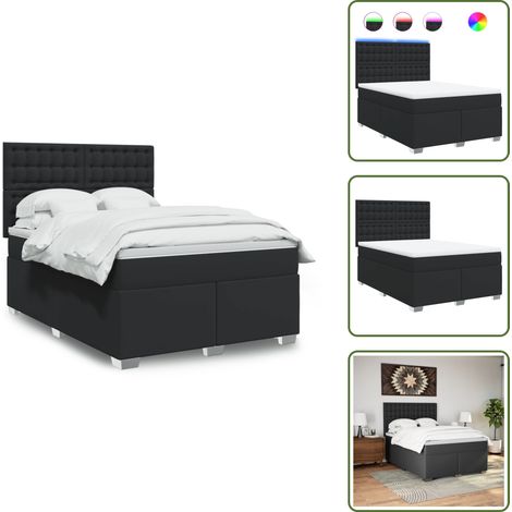Sommier à lattes de lit avec matelas Noir 160x200 cm - Sommier À Lattes De Lit - Sommiers À Lattes De Lit - Lit - Meuble De Chambre À Coucher (1/5)
