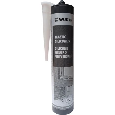 Mastic silicone neutre S, 310 ml, translucide (1/4)
