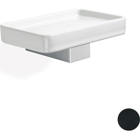 STILHAUS Gea porta sapone ceramica nickel nero satinato codice prod: 000GE0957