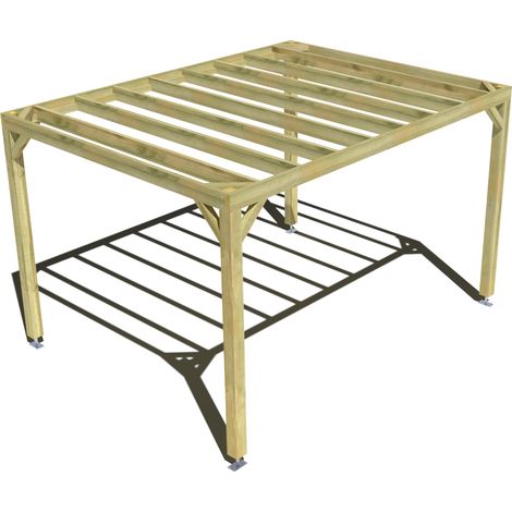 Pergola bois • 4m x 3m • indépendante • sens profondeur • livraison comprise (1/3)