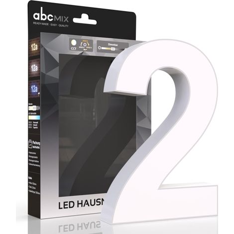 LED Hausnummer - 2 - CCT 12V 2700K/4000K/6500K