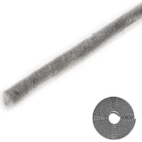 Cyclingcolors – Joint de porte et fenêtre coulissant anti poussière – Joint brosse non adhésif gris – Hauteur 4mm, largeur 4,8mm, longueur 10m – Isolation verre et meuble