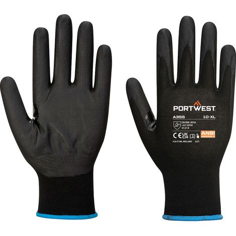 Gant Pour écran Tactile En Mousse Nitrile (paquet De 12 Paires) - Npr15 - Taille M - Noir - Portwest (1/2)