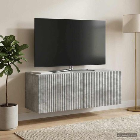 vidaXL Mobile Porta TV da Muro Grigio Cemento 78,5 x 31 x 30 cm