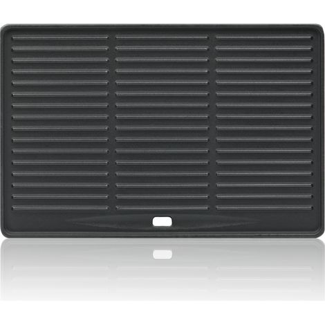 BBQ-Toro plancha de hierro fundido 41,5 x 27,5 cm plancha reversible, esmaltada (1/5)