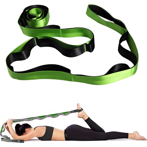 Yoga Strap, Yoga Stretching Band with 12 Loops, For Effective Stretching and Training, Fitness, Stretching and Exercise Band in One, Ideal for... (1/5)
