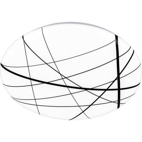 Plafonnier LED à motifs linéaires, 28 cm, lumière blanc neutre, plafonnier LED, lampe LED, lampe salon salle à manger, lampe cuisine, chambre enfant, spot de plafond (1/3)