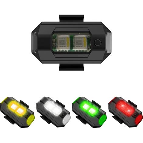 Feux arrière LED stroboscopiques rechargeables pour moto, avion, train et véhicules électriques (tricolore/unicolore) (1/5)
