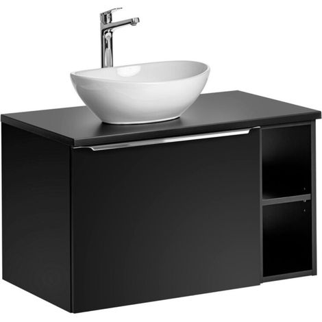 Set da bagno VANTA: mobile sottolavabo 80cm + top per lavabo + lavabo da appoggio