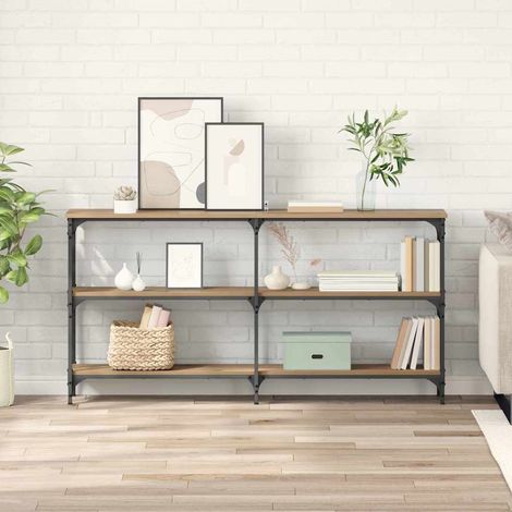 vidaXL Tavolo consolle Rovere artigianale 150 x 29 x 75 cm