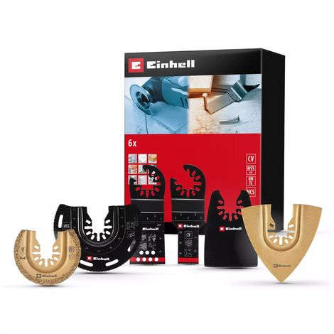 Einhell Multi Function 6 Piece BIM Plunge Blade Metal Multi Tool Blade Set Wood (1/5)