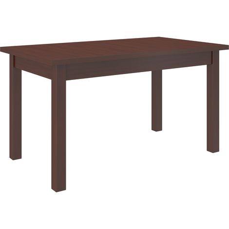 Table extensible 140-180cm en bois Noyer foncé Komba (1/3)