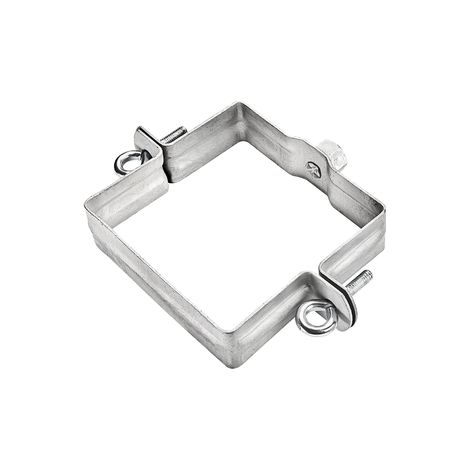 GRÖMO® Verzinkte Fallrohrschelle quadratisch 120x120 mit Gewindemutter M10, 51228