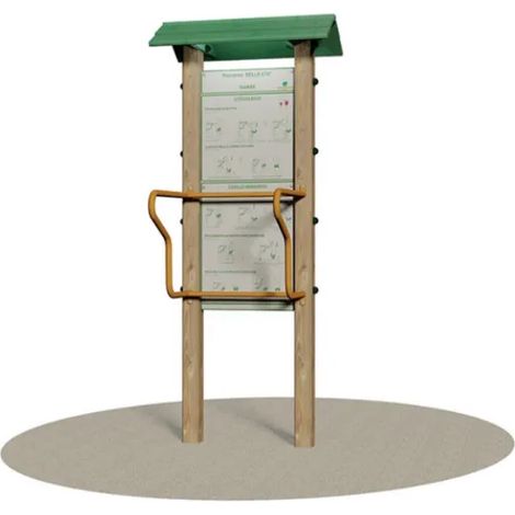 Piegamenti Gambe 3002 Giochipark cartello Dibond fitness outdoor