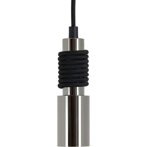 Suspension spirale en métal noir E27 – Longueur 14,5 cm – Largeur 14,5 cm – Hauteur 4,3 cm – Tension 230V AC – Indice IP20 (1/5)