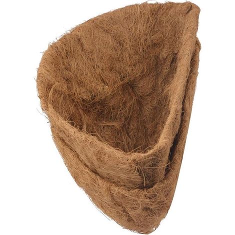 Doublure semi-circulaire en fibre de coco ×4, doublure en fibre de coco pour panier suspendu, panier mural, doublures de jardinière en fibre de coco pour jardin, jardinière, pots de fleurs (40 cm) (1/4)