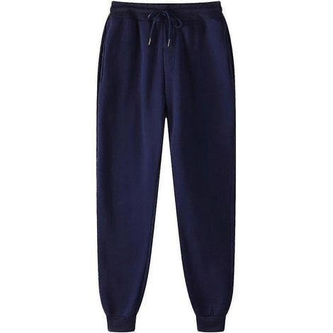 Herrenhosen, Jogginghosen, Hip-Hop-Hosen, Leggings, gepolsterte Freizeithosen-M-Navy