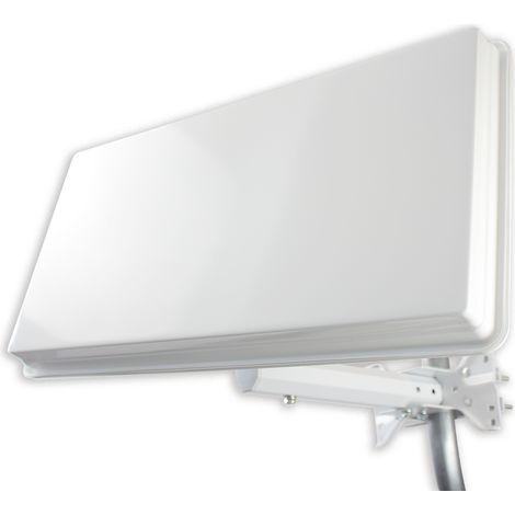 Antenne parabolique plate 2 sorties – LNB intégré – Gain 33,7 dB – Fixation universelle pour balcon et mur – Sedea (1/5)