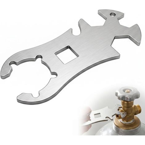 Clé Multifonction pour Bouteille de Gaz en Acier Inoxydable 13mm (1/5)