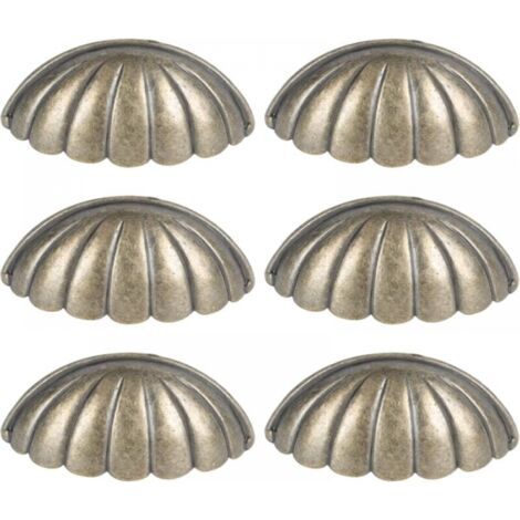 6PCS Seashell Knobs Nautical Door Handle Vintage Cabinet Drawer Closet Pull Sea Drawer Knobs Dresser Knobs Handles for Kitchen Furniture Cabinet Wardrobe (1/5)